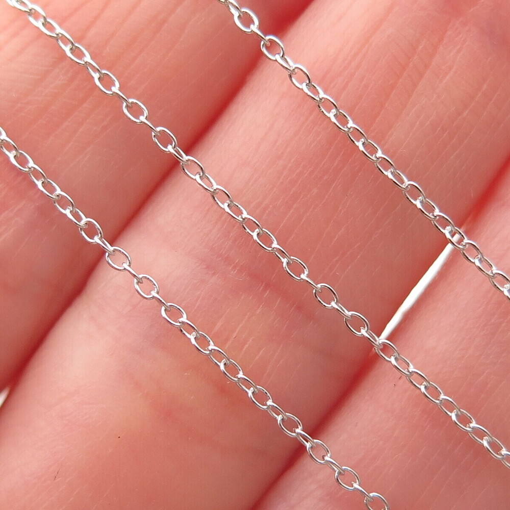 925 Sterling Silver Cable Chain Necklace 18"